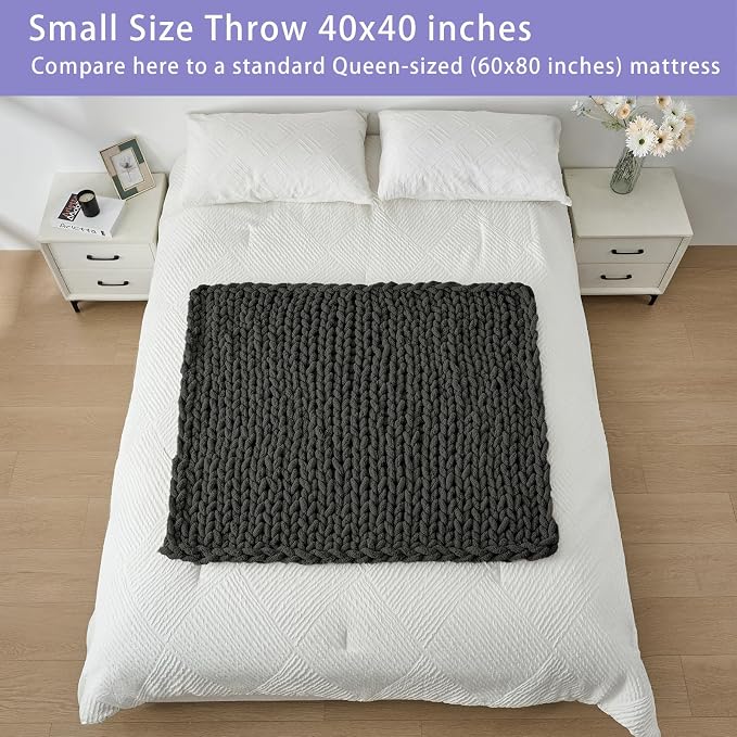 Bigacogo Chunky Knit Throw Blanket - Image 5