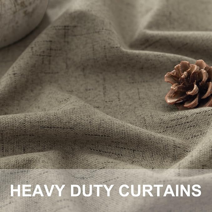 Pitalk Taupe Blackout Curtains 84 Inches Long - Image 3