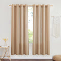 NICETOWN Thick Flax Linen Textured Bedroom Curtains, Grommet Casual & Rustic by NICETOWN