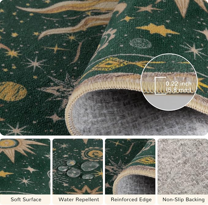 Vacuum-Friendly, 2x8 Washable Area Rug - Image 3