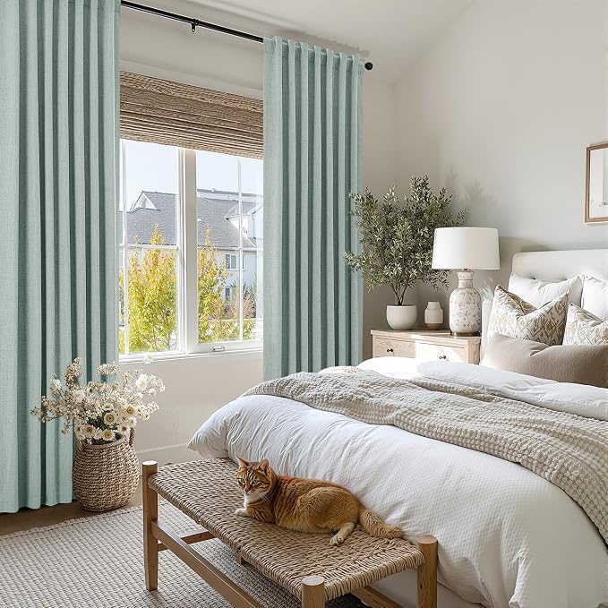 MIULEE 100% Blackout Linen Curtains - Image 8