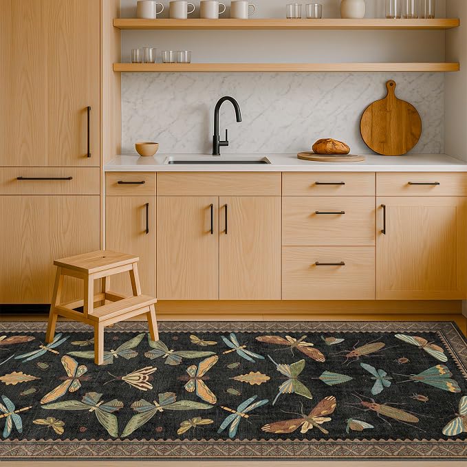 2x6 Black Entryway Runner Rugs Washable Non Slip Runners - Image 6