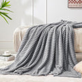 BEDELITE Fleece Blanket Twin Size – 3D Ribbed Jacquard Soft and Warm Decorative by BEDELITE