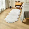 duduta White Faux Sheepskin Runner Rugs 2x6 ft, Fluffy Shag Rug by duduta
