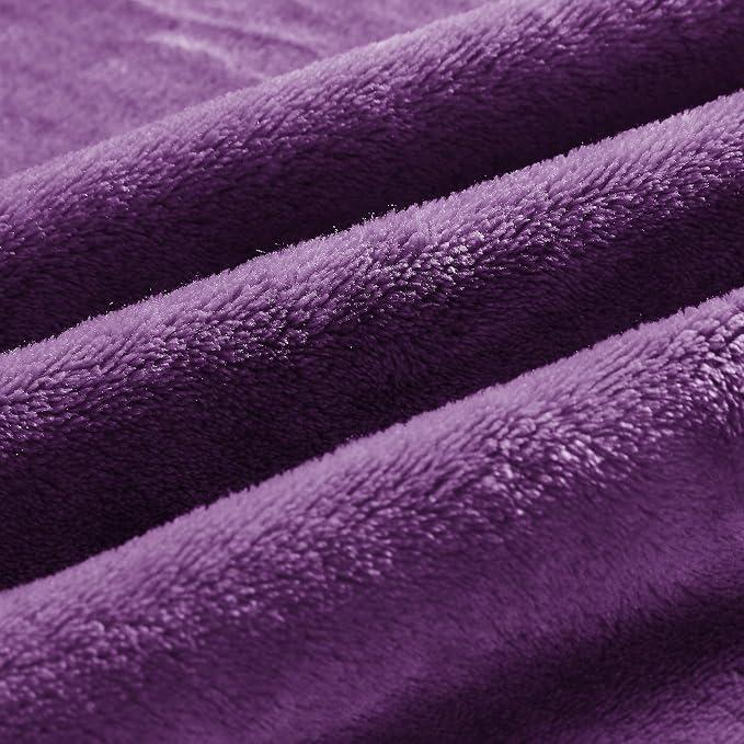 BEDELITE Fleece Blanket Purple Throw Blankets - Image 3