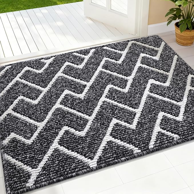 OLANLY Front Door Mat, Non-Slip Rubber Backing, Dirt Resistant and Absorbent by OLANLY