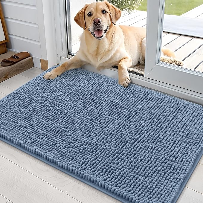 OLANLY Dog Door Mat for Muddy Paws 36x24, Absorbs Moisture and Dirt, Absorbent by OLANLY