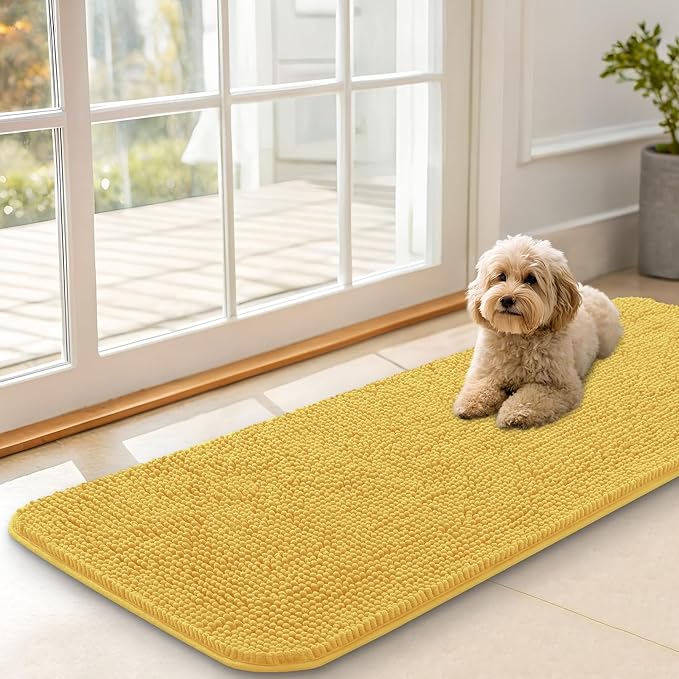 OLANLY Dog Door Mat for Muddy Paws 47x17, Absorbs Moisture and Dirt, Absorbent by OLANLY