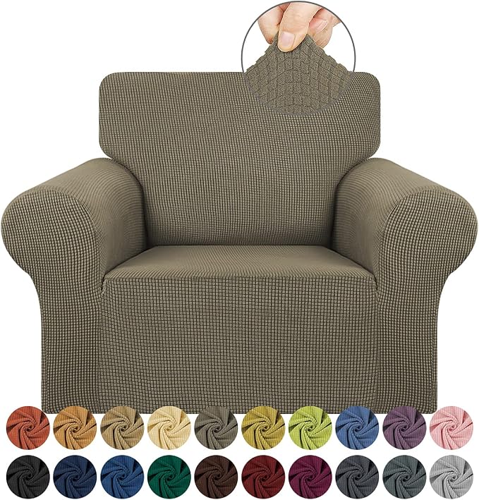 KEKUOU Stretch Single Sofa Slipcover 1 Piece Couch Sofa Cover Furniture by KEKUOU