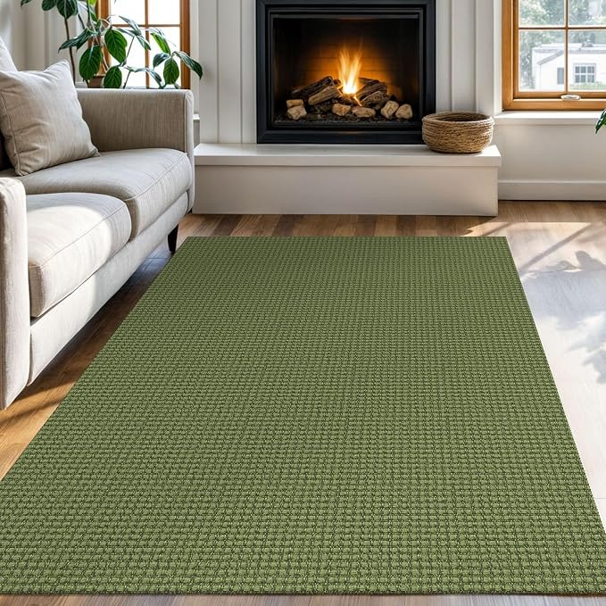 KOZYFLY Washable Area Rug 4x6 ft Non Slip Rubber Backed Living Room Rugs - Image 8
