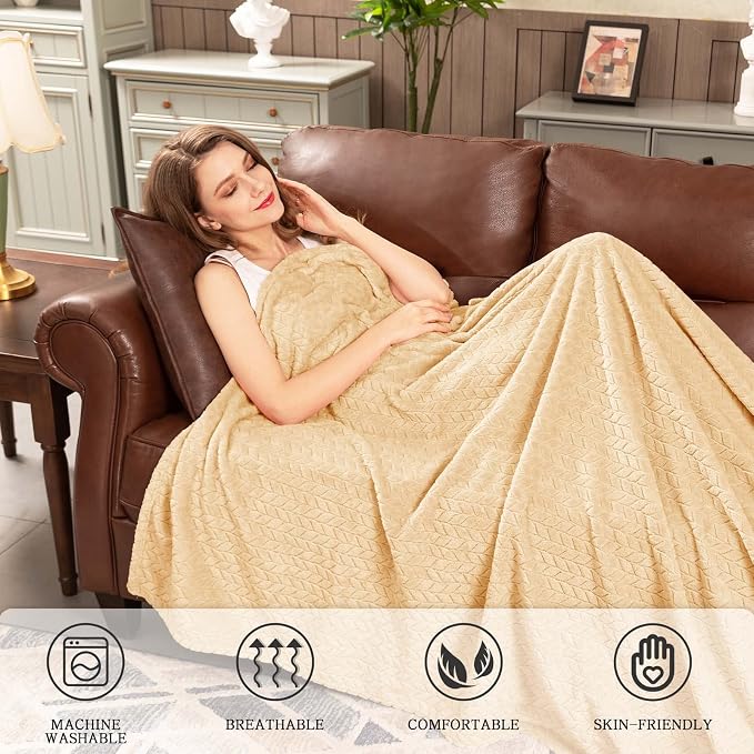 inhand Fleece Blanket for Bed, Super Soft Flannel Cozy King Bed Blanket for - Image 5