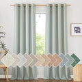 NICETOWN Flax Linen Sage Green 108 inch Curtains, Grommet Thick Linen Blend by NICETOWN