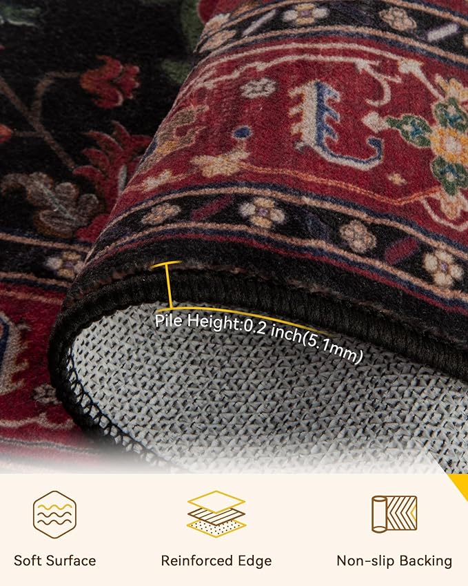 RELEANY Washable Area Rug, Large 10'x14', Water Repellent, Pet Friendly - Image 3