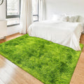 Green Tie-Dyed Rug for Bedroom 4x6 Fluffy Area Rug Mat Bedside Throw Rug for by JiaoBaba