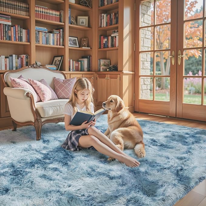 8x10 Area Rugs for Living Room Bedroom Fluffy, Large Area Rug Shag Shaggy - Image 3