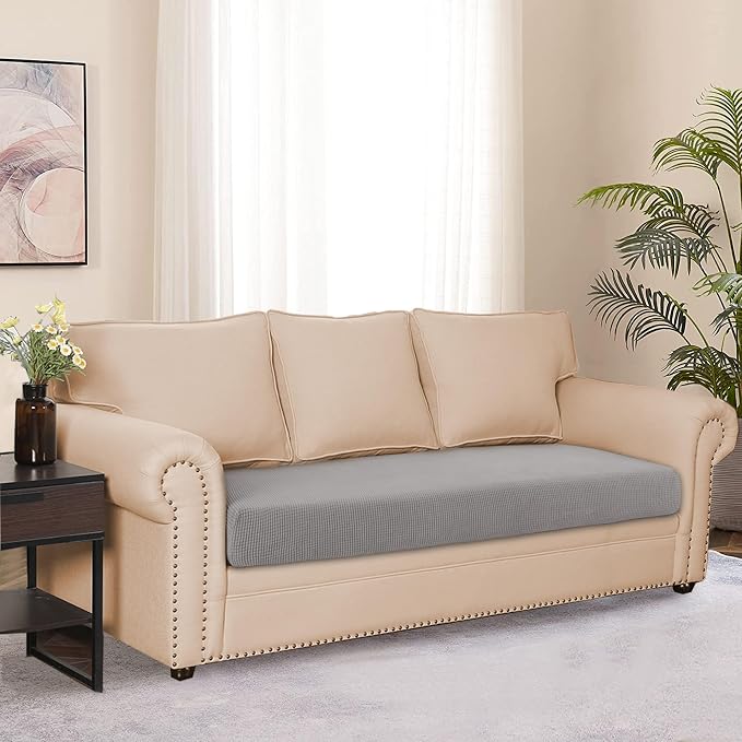 Water-Resistant Spandex Couch Cushion Covers, Stretch Sofa Settee Slipcover - Image 2