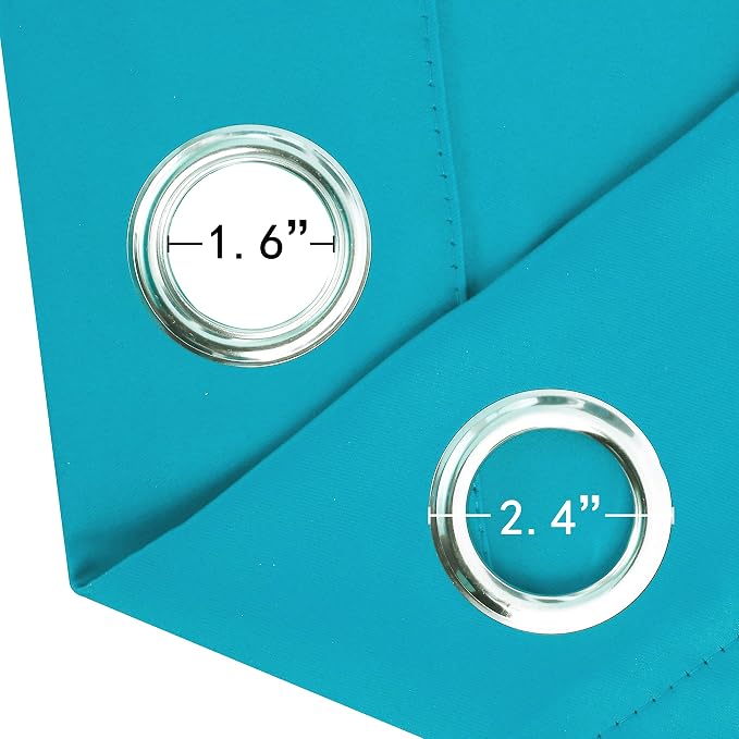 LEMOMO Teal Blackout Curtains 34 x 63 Inch Length/Set of 2 Curtain - Image 6