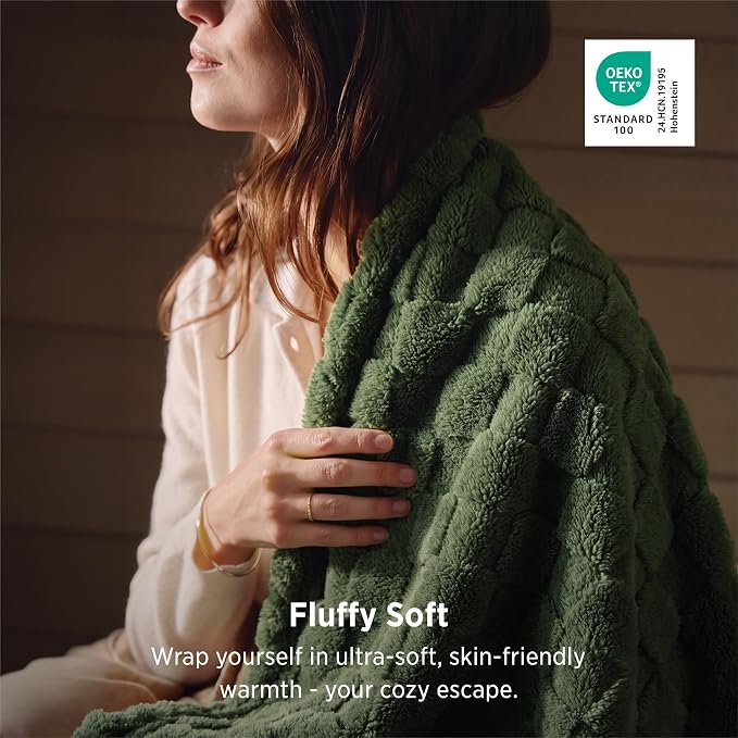 Bedsure GentleSoft Olive Green Spring Throw Blanket - Image 2