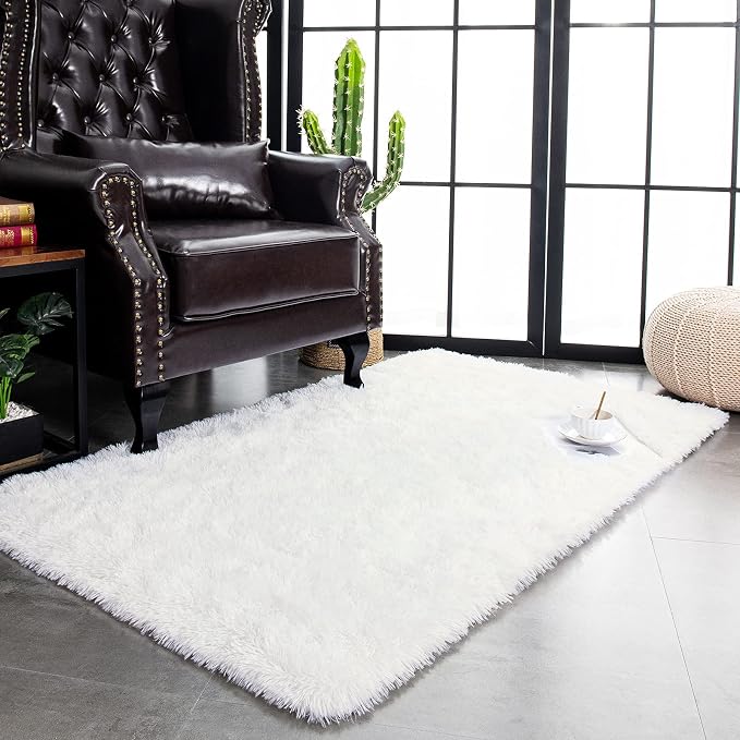 TWINNIS Super Soft Shaggy Rugs Fluffy Carpets 3x5 Feet, Indoor Modern Plush - Image 4