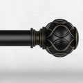 Long Black Curtain Rod, Heavy Duty 1 Inch Decorative Curtain Rods by Wolistsa