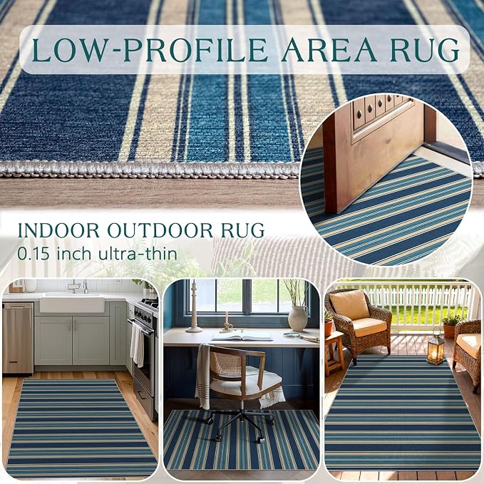 3x5 Striped Entry Rug - Image 5