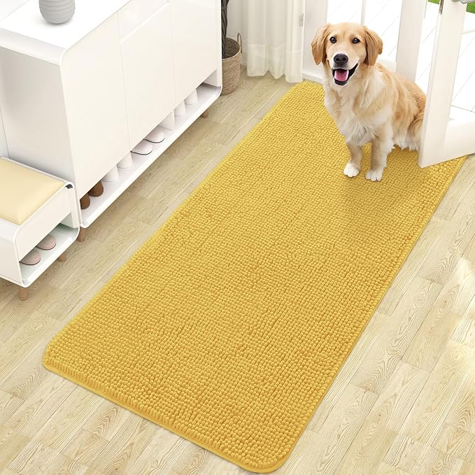 OLANLY Dog Door Mat for Muddy Paws 47x24, Absorbs Moisture and Dirt, Absorbent by OLANLY