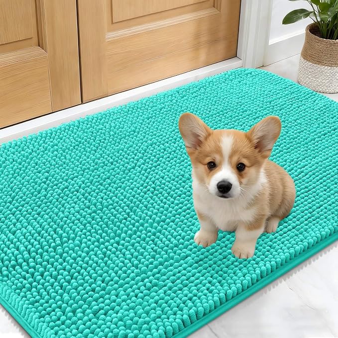 OLANLY Dog Door Mat for Muddy Paws 24x16, Absorbs Moisture and Dirt, Absorbent by OLANLY