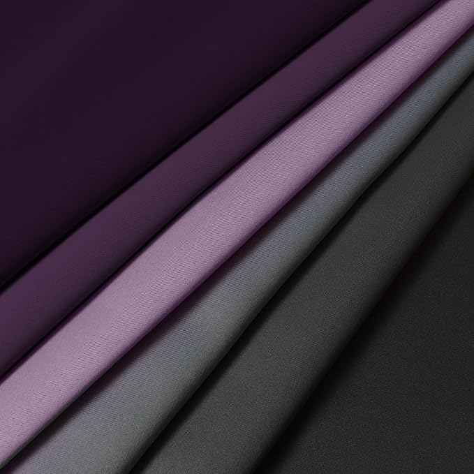 Yakamok Blackout Ombre Purple and Black Curtains - Image 6