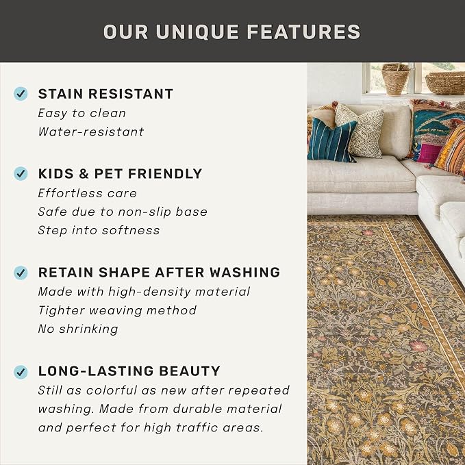 Large 8x12 Boho Living Room Rug - Image 7