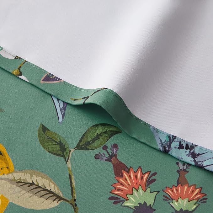 Topfinel 90 Inches Long Curtains, Whimsical Woodland Leaf Jungle Forest Flower - Image 7
