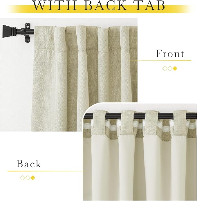 NICETOWN Room Darkening Living Room Curtains 96 inches Long, Pinch Pleated - Image 9