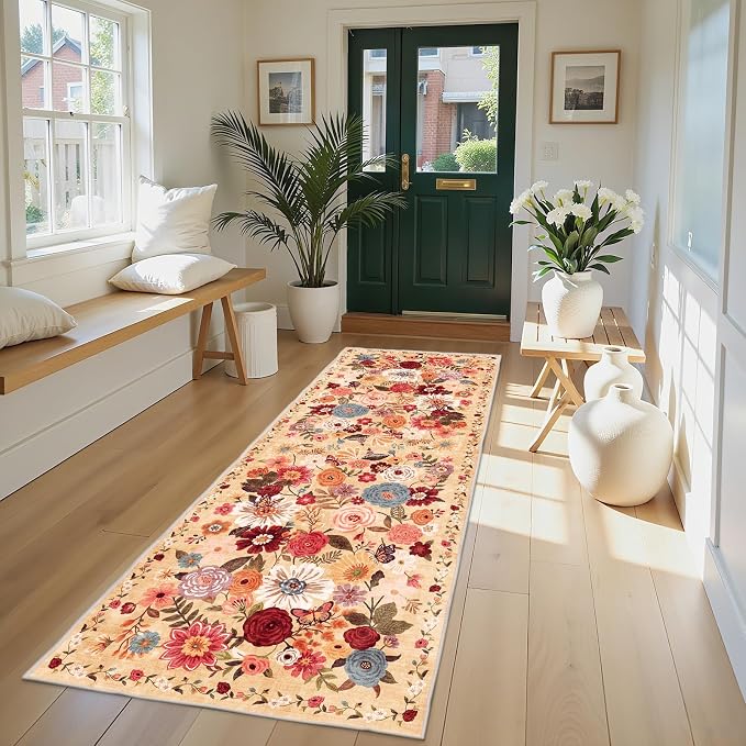 Rug for Hallways Kitchen Rug 2x8, Non Slip Washable Rugs - Image 2