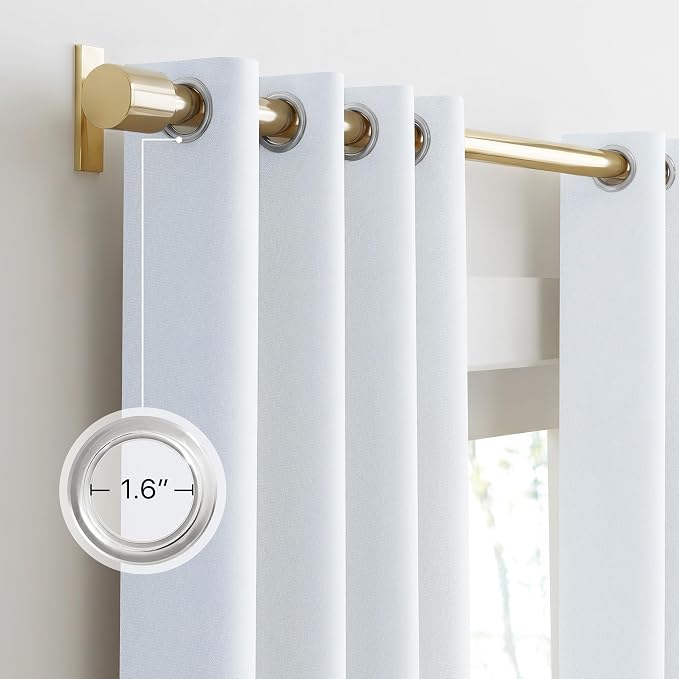 NICETOWN Farmhouse 100% Blackout Linen Curtains - Image 4