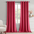 MIULEE Velvet Curtains Berry Elegant Grommet Thermal Insulated Soundproof Room by MIULEE