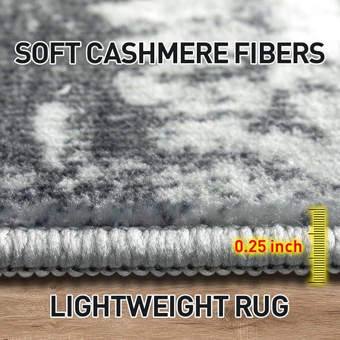 9x12 Area Rugs Washable Rug: Modern Abstract Living Room Rug Soft Anti-Skid - Image 6
