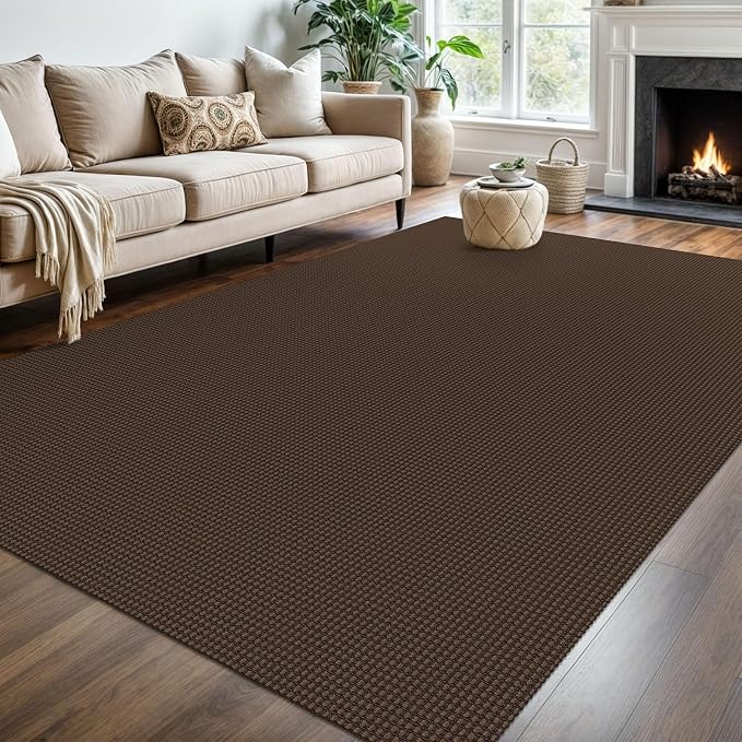 KOZYFLY Washable Area Rug 6x9 ft Rubber Backed Non Slip Rugs by KOZYFLY