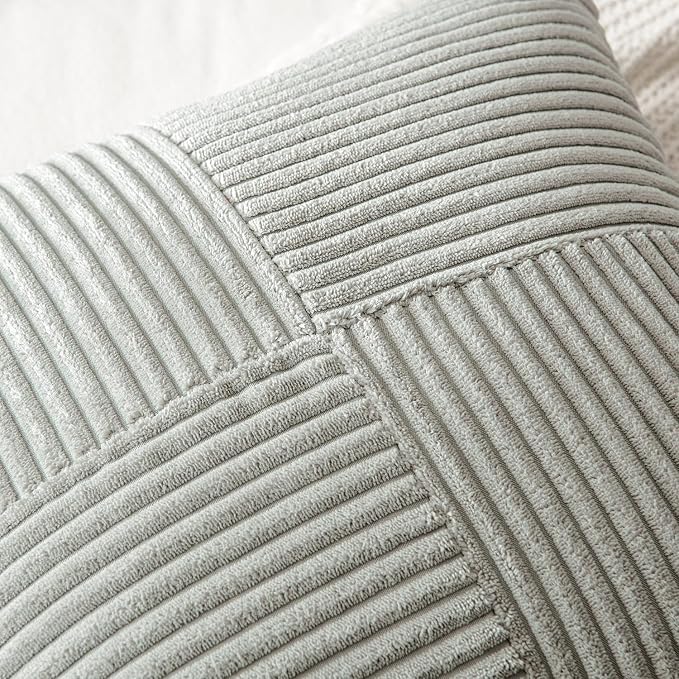 MIULEE Silver Grey Decorative Throw Pillow Covers 18x18 Inch - Image 2