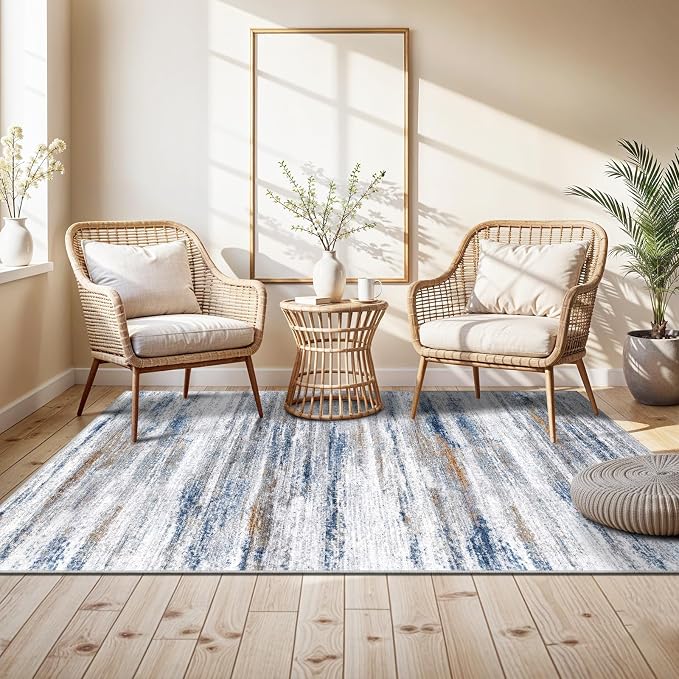 4x6 Rugs for Living Room: Non-Slip Washable Area Rug for Hallway Entryway - Image 2