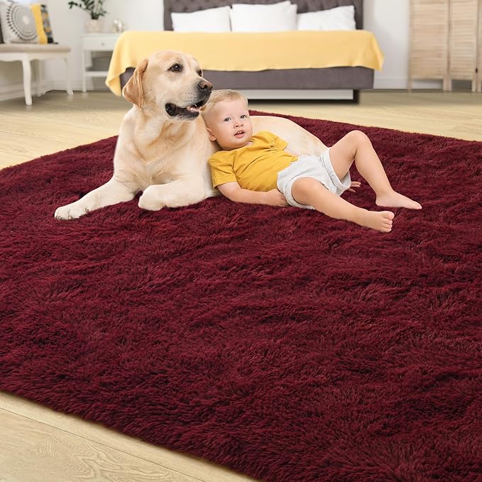 Tepook Area Rugs 9x12 for Living Room, Super Soft Fluffy Rugs for Bedroom - Image 4