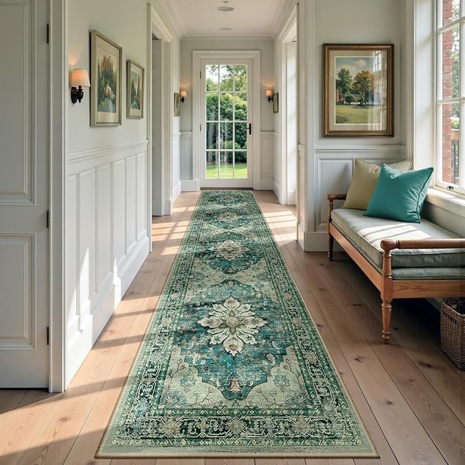 Area Rugs 2'6''x14' Runner Rug Non Slip Washable by RELEANY