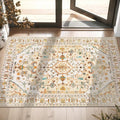 SERISSA Boho Rugs for Entryway, 2x3 Light Yellow Entryway Rug Non-Slip Washable by SERISSAHomeDecorCollection