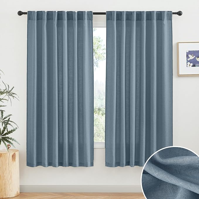 RYB HOME Linen Sheer Window Curtains by RYBHOME