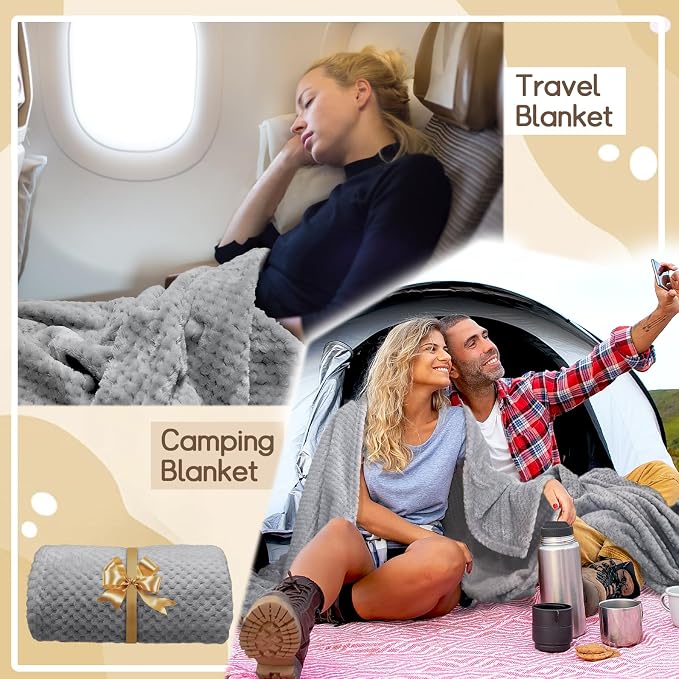 4 Pack Fleece Throw Blankets 50x60 Inches - Image 5