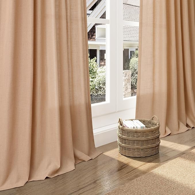 Camel Linen Curtains 96 Inches Long - Image 6