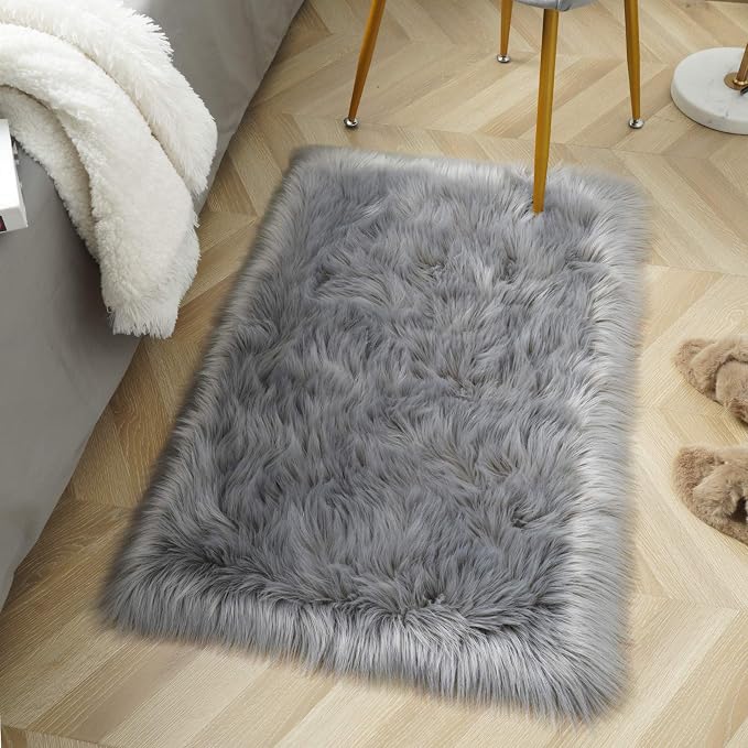 LOCHAS Soft Fluffy Faux Fur Rugs - Image 2