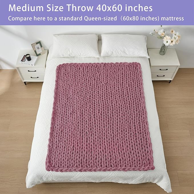 Bigacogo Chunky Knit Throw Blanket - Image 5