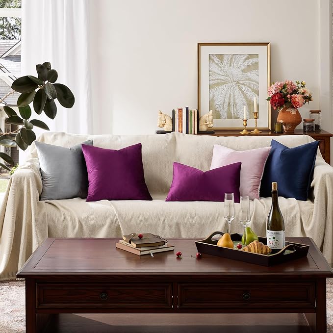 GIGIZAZA Decorative Couch Throw Pillow Covers, Pillow Cases Velvet Pillow Covers - Image 5