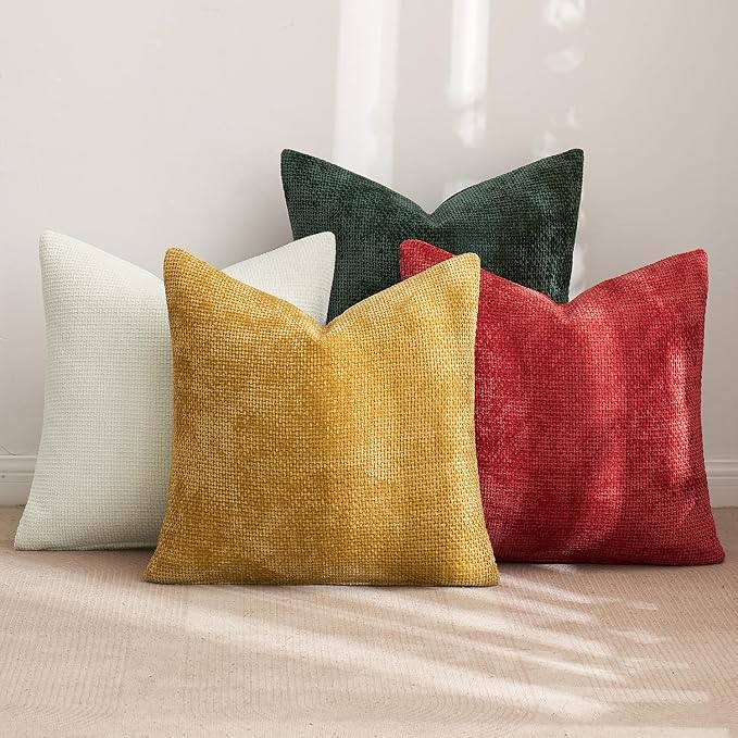MIULEE Christmas Pack of 4 Couch Throw Pillow Covers 18x18 Inch Christmas by MIULEE