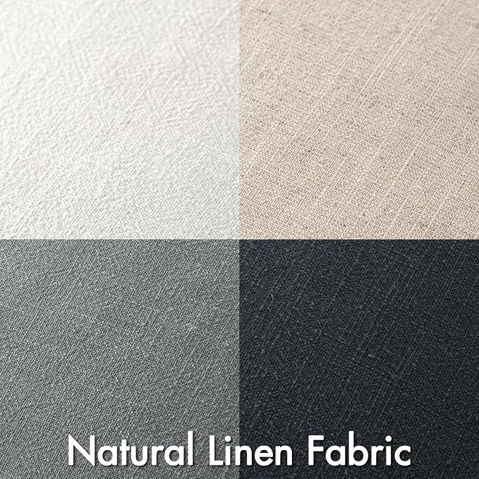 MIULEE Neutral Cream/Gray Linen Pillow Covers Pack of 4 Decorative Natural - Image 2