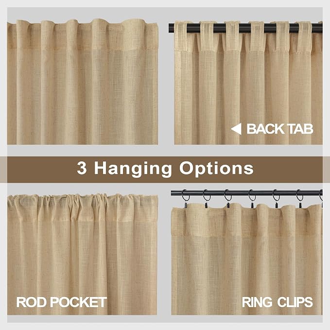 Light Brown Tan Curtains 72 Inch Length - Image 5